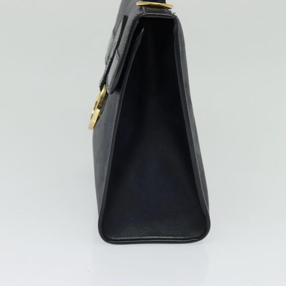 DIOR Trotter Canvas Hand Bag Pvc Navy Gold - Picture 5 of 12